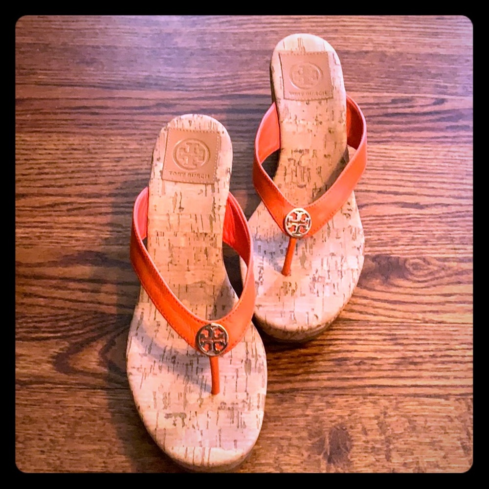 Tory Burch Cork Wedge Thong Sandal